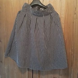 High waisted polka dot skirt